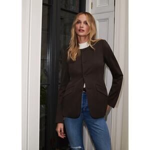 Favorite Daughter Dark Brown Tailored Blazer